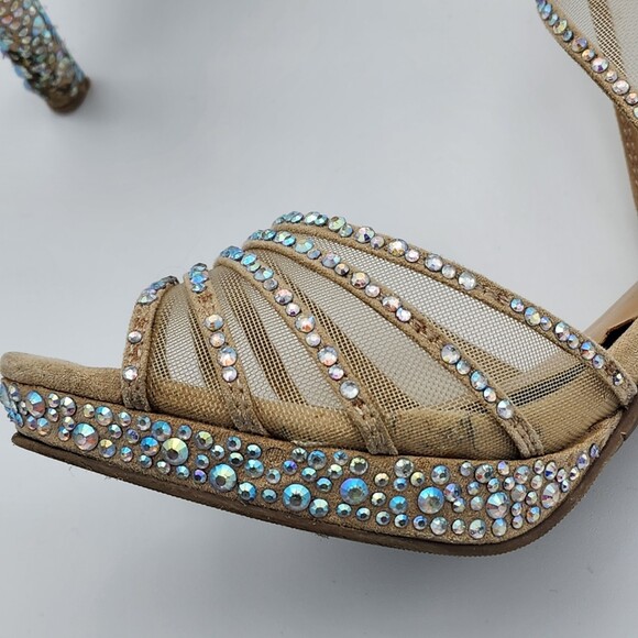 Thalia Sodi Ceara Rhinestone Peep Toe Pumps Size 7 - Picture 9 of 14